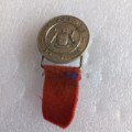 WWII, SA  `On Service` lapel badge with red tab, numbered 88 - 028
