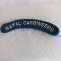 SADF Natal Carbineers cloth title