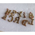 British & Commonwealth 10 brass numbers and letters selection
