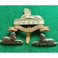 British Army Lincolnshire Regt cap and collar badges pair