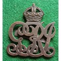 British Indian Army General List Corps India Service blackened cap badge