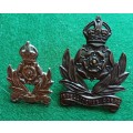British Army, Intelligence Corps Officer`s cap badge & one collar