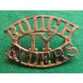 British Army, City of London Imperial Yeomanry (Rough Riders,) brass title