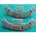 SA UDF Kaffrarian Rifles brass shoulder titles, O116