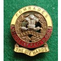 British Army, Middlesex Regt, (DCO) The Die Hards, BiM & enamel lapel badge, by Gaunt