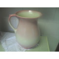 *# ANTIQUE  BURLEIGH WARE LARGE PINK/ WHITE PITCHER - 26cm tall