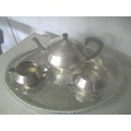 *#  GALLERY TRAY 42x32x2cm and 3 PIECE TEA SET - Kavin - made in England