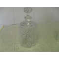 *# an ANTIQUE PERFUME / SCENT DRESSING TABLE GLASS BOTTLE / DECANTER- with stopper -14cm tall