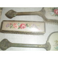 * #SPECIAL for 7 Days ONLY#* METAL HANDLE ANTIQUE DRESSING TABLE VANITY SET-MIRROR BRUSHES
