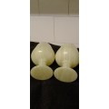 A PAIR OF VINTAGE ALABASTER GOBLETS