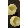 A PAIR OF VINTAGE ALABASTER GOBLETS