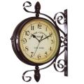 Vintage Decorative Double Sided Metal Wall Clock