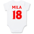 PERSONALISED MANCHESTER UNITED Baby Grow with NAME & NUMBER/Me & My Dad LOVE Man Utd baby grow