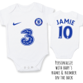 PERSONALIZED Chelsea FC Baby Onesie with NAME and NUMBER/Chelsea FC`s Kit / CFC