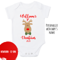 Personalized First Christmas baby grow for boy/1st Christmas baby outfit/ Personalized baby gift