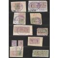 Natal Queen Victoria small collection of revenue stamps to twenty pounds.