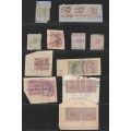 Natal Queen Victoria small collection of revenue stamps to twenty pounds.