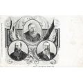 Transvaal 1901 postcard depicting Kruger, Steyn and Joubert.