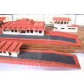 MARKLIN OO:  4 x All Metal Station Buildings in fair repainted used condition (Germany)
