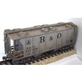 ATLAS HOPPER HO: B&O 2 Bay Weathered Closed Grain Hopper in good un-boxed condition(China)