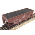 ATHEARN HO: CB&Q American 2Bay Hopper with Coal Load in Good used & unboxed condition