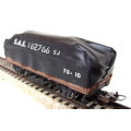 LIMA HO: SAR ES Freight Car with Tarpaulin in Fair used un-boxed condition (Italy)
