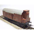 LIMA HO: SNCF Freight Wagon with Sliding Doors + Taillights in Good unboxed condition (Italy)