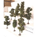 SCENERY OO: 7x Mixed Hight Eucalyptus Trees in Good Used and  Un-boxed condition