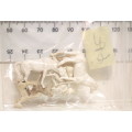 SCENERY HO: 5pc Detailed Plastic Horses, in Good Un-Painted Condition.