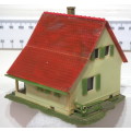 SCENERY HO: Small European Style Plastic Village House in Fair Used Condition.