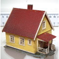 SCENERY HO: Country Style Plastic Village House in Fair Used Condition.