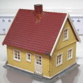 SCENERY HO: Country Style Plastic Village House in Fair Used Condition.