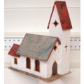 SCENERY HO: Small European Style Plastic Village Church in Fair Used Refurbished Condition.