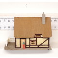 SCENERY HO: Small Detailed Plastic German Style Country Cottage in Fair Used Condition.