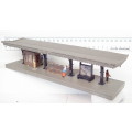 SCENERY HO: Platform with Roof and Human Figures in Fair Used Condition.