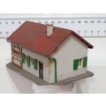 SCENERY HO: Small Detailed Plastic German Style Country house in Fair Used Condition.