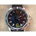 (ABSOLUTELY GORGEOUS!!!) DIESEL TOUGH GUY watch, with genuine leather strap (Red hot!!)