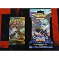 Pokemon Darkness Ablaze and Chilling Reign Booster Packs x2