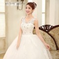 2016 new White lace up Double-shoulder princess wedding dress & wedding gown Customize all size