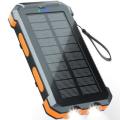 Solar Powered Power Bank - Dual USB Output & Flashlight - 20000mAh