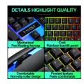 T-Wolf Rainbow Backlit Game Keyboard and Mouse Set - TF230