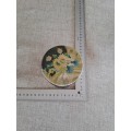Biscuit tin - small - flowers - round