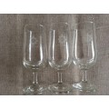 SAP (Champagne flute type) drinking glasses x 3
