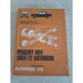 Peugeot 404 1960-1972 Autobook Workshop Manual - Autopress