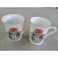 Commemorative Mugs (x2) Royal Wedding of Prince Charles and Princess Diana 1981