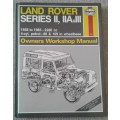 Land Rover Landrover Series Owners Workshop Manual 1958 to 1985