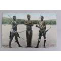 Postcard post card - Three black Dandies