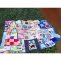 One of a kind thick patch work quilt reversible handmade