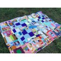 One of a kind thick patch work quilt reversible handmade
