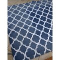 Coricraft floor rug blues and white